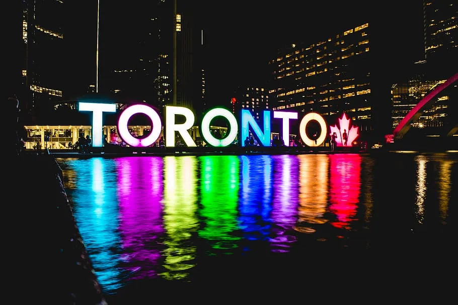 Toronto Canada city lights